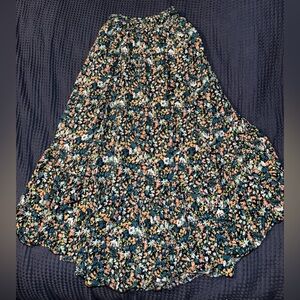 Free People Multicolor Floral A-Line Skirt